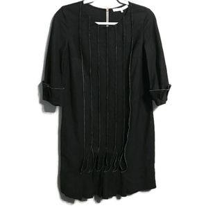 3.1 Phillip Lim Linen Blend Black Shift Dress Sz 2